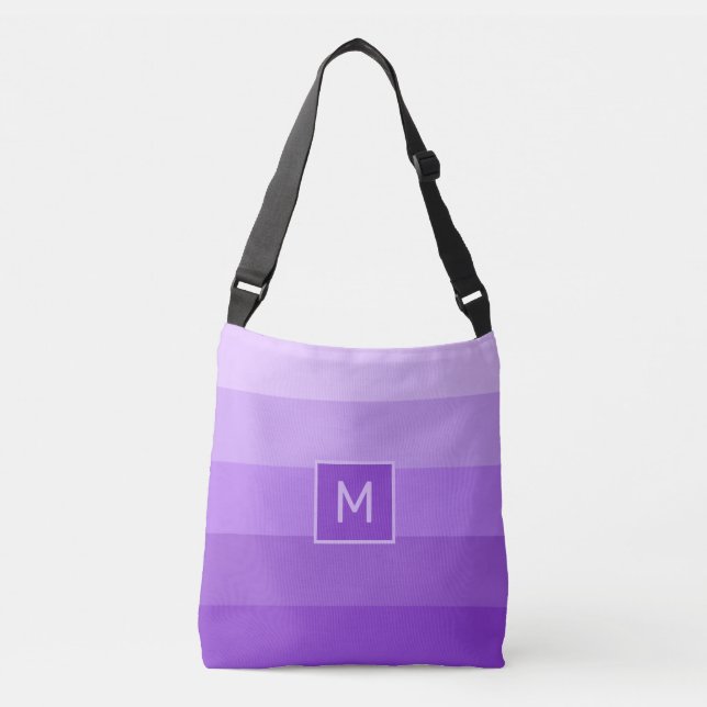 Bolso Cruzado Monograma personalizado de tiras de lámina (Anverso)