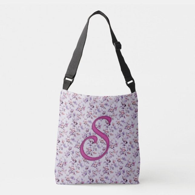 Bolso Cruzado Monograma S de lujo floral (Anverso)