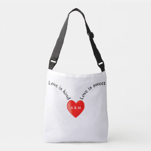 Bolso Cruzado Monograma y el amor es dulce, el amor es amable