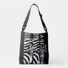 Bolso Cruzado Monograma y moda de patrón de cebra cúpula