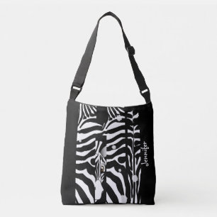 Bolso Cruzado Monograma y moda de patrón de cebra cúpula