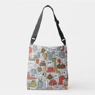 Bolso Cruzado Monstruos de Personalizados amables: fondo sin inc