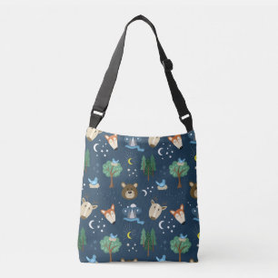 Bolso Cruzado Montañas de animales de Woodland Camping Sun Moon