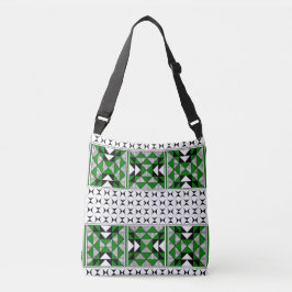 Bolso Cruzado Montañas sagradas en verde