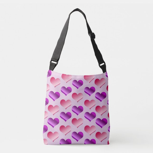 Bolso Cruzado Montones de corazones (Anverso)