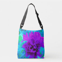 Bolso Cruzado Moody Purple Peony con bello follaje