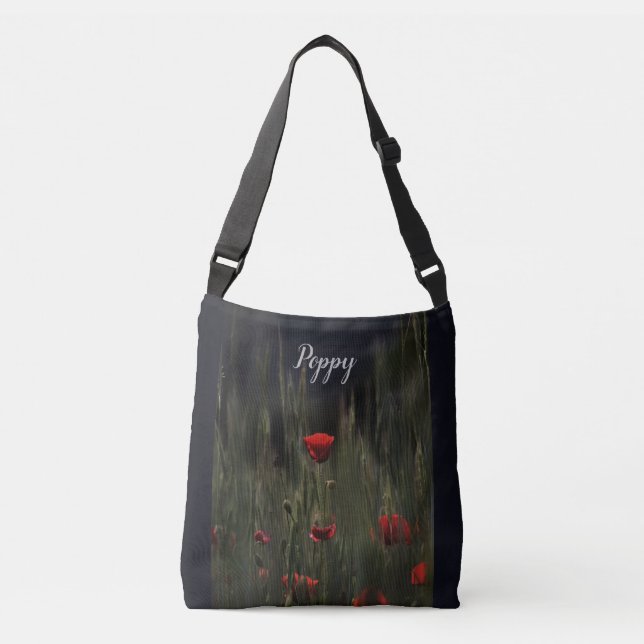 Bolso Cruzado Moody Red Poppy, Tote Cross Bag (Anverso)