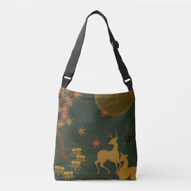 Bolso Cruzado Moon de Oro Rústico Bosque Natural Deer (Anverso)