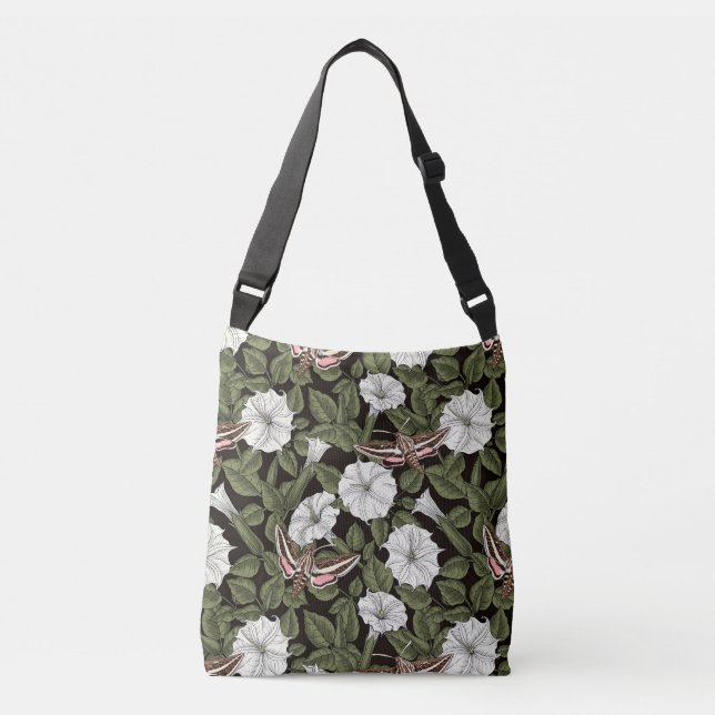 Bolso Cruzado Moonflowers y esfinges (Anverso)