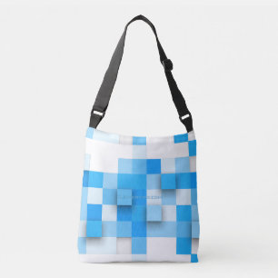 Bolso Cruzado mosaico de cuadros de SlipperyJoe moderno de tres-