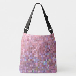 Bolso Cruzado Mosaico rosa del holograma impreso