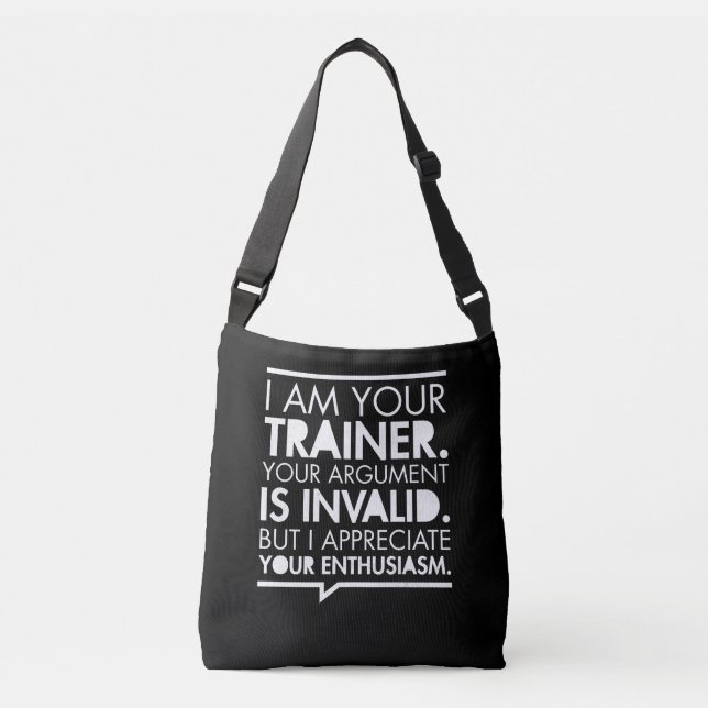Bolso Cruzado Motivación de aptitud para entrenador personal (Anverso)