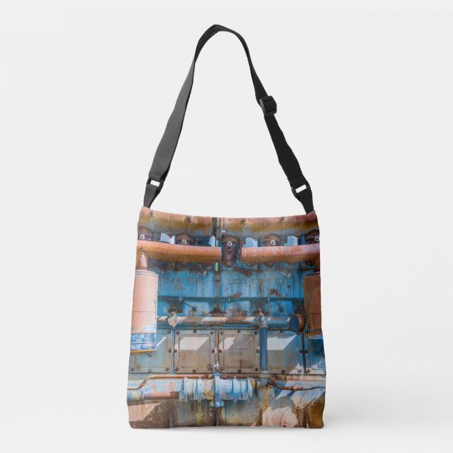 Bolso Cruzado Motor diesel imperial del Atlas viejo y oxidado en (Reverso)