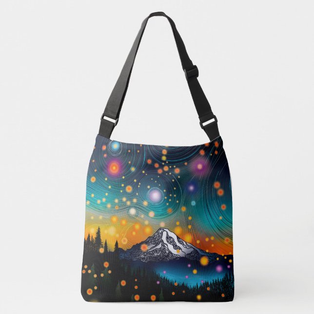Bolso Cruzado Mt. Rainier Starry Sky (Anverso)