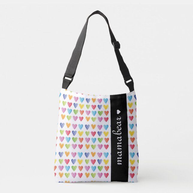 Bolso Cruzado Muchos corazones cruzan el cuerpo (Anverso)