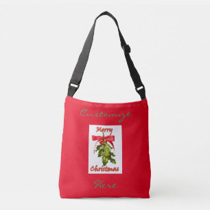 Bolso Cruzado muérdago de las Felices Navidad