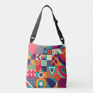 Bolso Cruzado Muestra formas geométricas abstractas, patrón sin