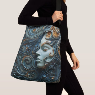 Bolso Cruzado Mujer a la luz de la luna Arte 3D