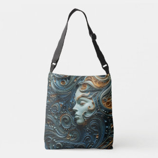 Bolso Cruzado Mujer a la luz de la luna Arte 3D