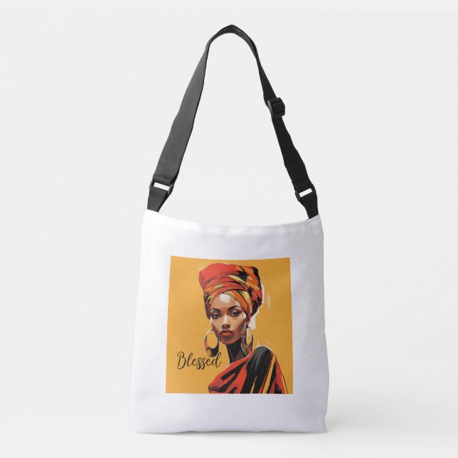 Bolso Cruzado Mujer afroamericana bendice Tote (Anverso)