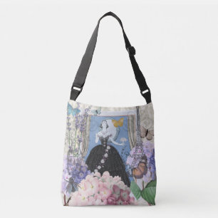 Bolso Cruzado Mujer Blue Elegant Floral Fancy Gown