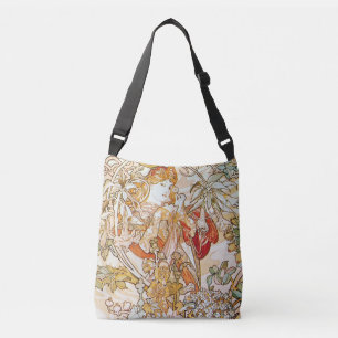 Bolso Cruzado Mujer de Alfonso Mucha con un arte Nouveau de la