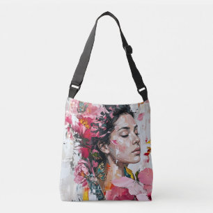 Bolso Cruzado Mujer Flor Preciosa Rosa