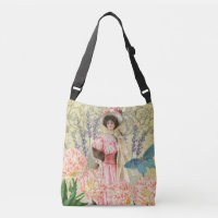 Mujer Victoriana Floral Rosa Regencia