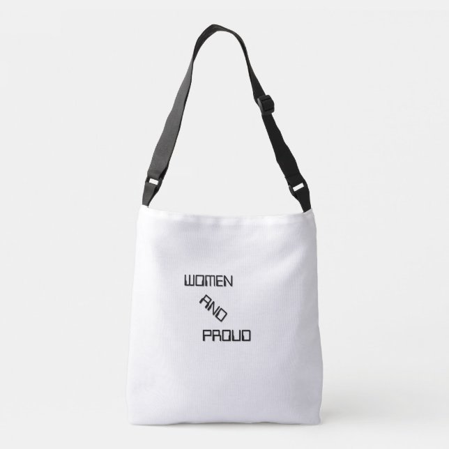 BOLSO CRUZADO MUJER Y ORGULLOSO DE UN LADO EDITABLE (Reverso)