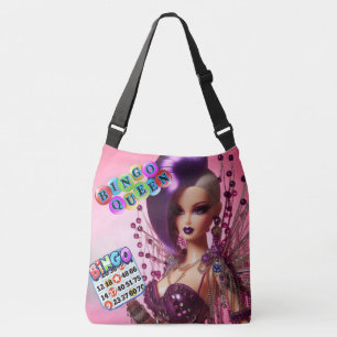 Bolso Cruzado mujeres Bingo Queen muñeca con mohawk morado