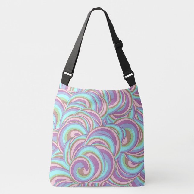 Bolso Cruzado Multicolor Swirls Pattern (Anverso)