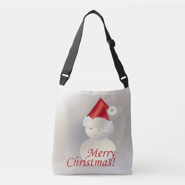 Bolso Cruzado Muñeco de nieve de Navidad (Anverso)