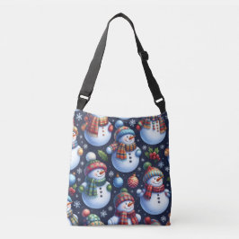 Bolso Cruzado Muñeco de Nieve Festivo Acogedor