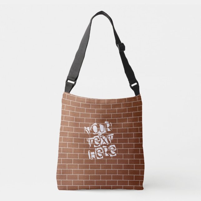 Bolso Cruzado Muro de ladrillo Crossbody Bag Brown - Texto Perso (Anverso)
