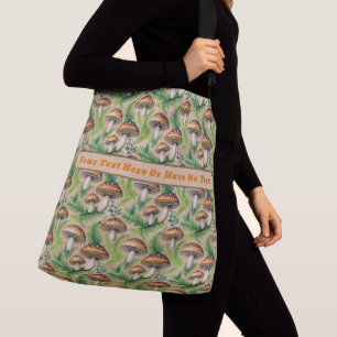 Bolso Cruzado Mushroom Witchy Toadstool Garden Boho Plant Ferns