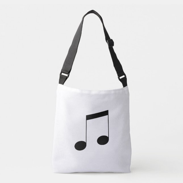 Bolso Cruzado Music One Black Beam Note, (Anverso)