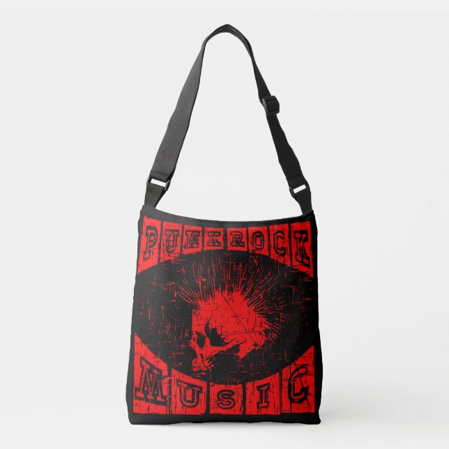 Bolso Cruzado música rock de punk (Anverso)