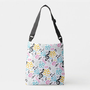 Bolso Cruzado Música Style Treble Clef de los años 90
