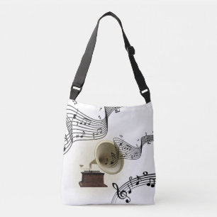 Bolso Cruzado Música y diseño de gramófono