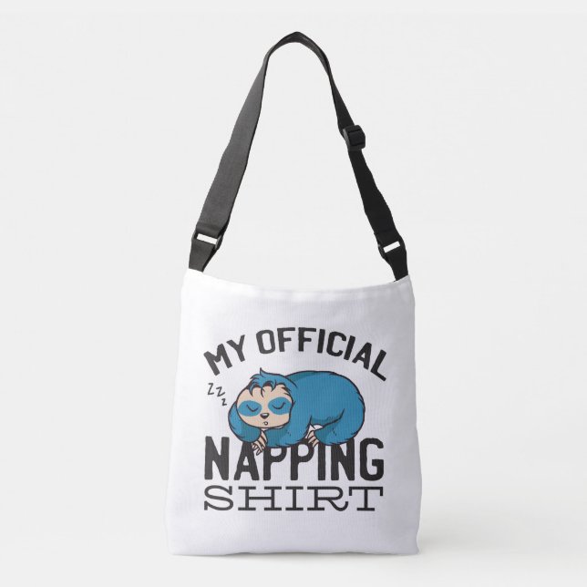 Bolso Cruzado My official napping shirt - Lazy sleeping Sloth (Anverso)