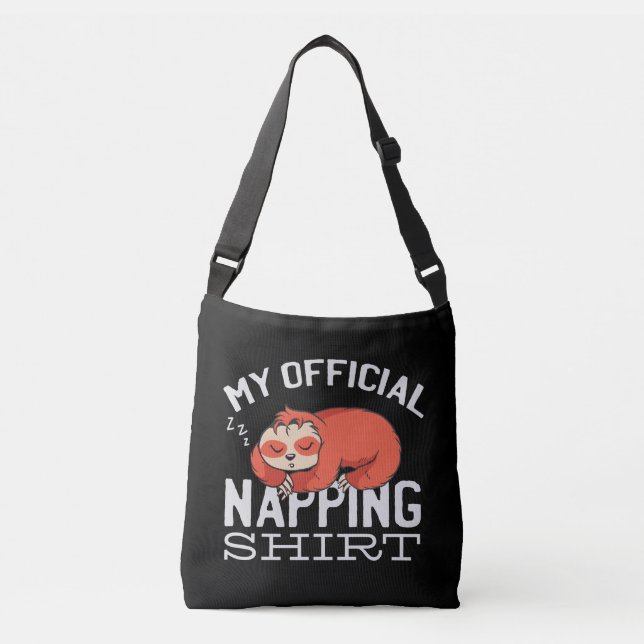 Bolso Cruzado My official napping shirt Sloth (Anverso)