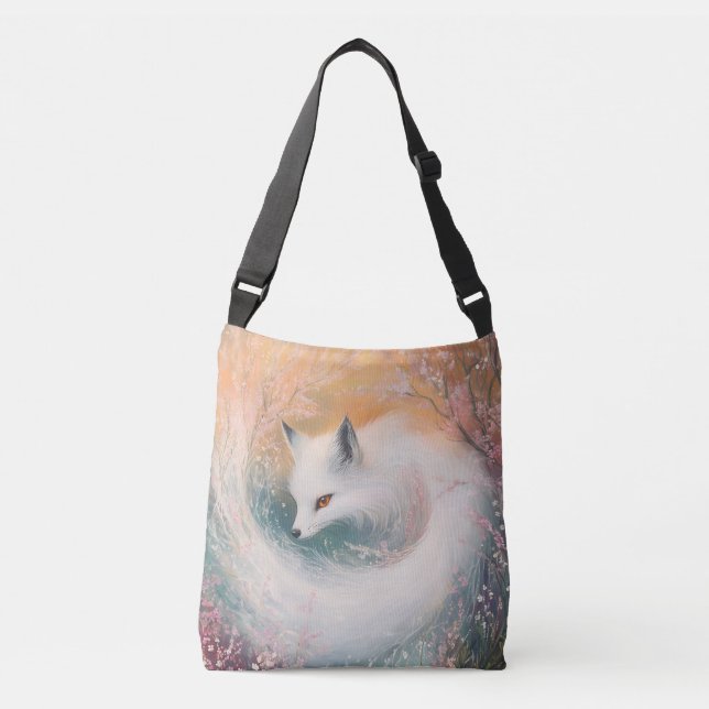 Bolso Cruzado Mystic Bloom Spring Fox Watercolor (Anverso)