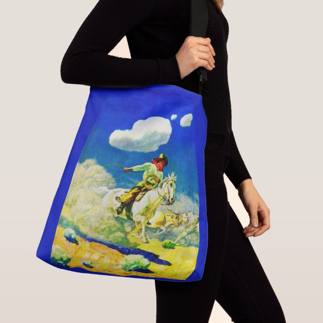 Bolso Cruzado N. C. Wyeth cowboy (Detalle)