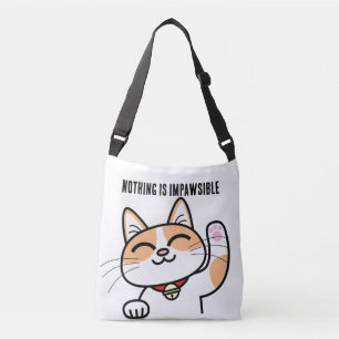 Bolso Cruzado Nada es un gato gracioso de Kawaii.