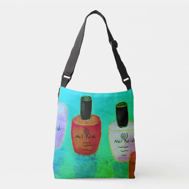 Bolso Cruzado Nail Poland Resumen Art Nail Tech Tote Bag (Anverso)