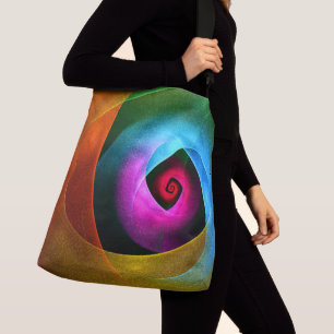 Bolso Cruzado Naranja azul Patrón de arte de resumen moderno ros