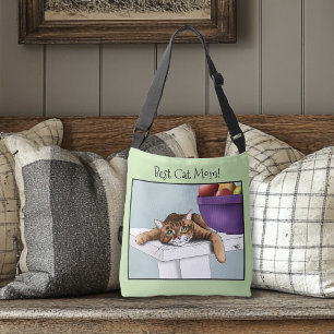 Bolso Cruzado Naranja del Día de la Madre Tabby Gato