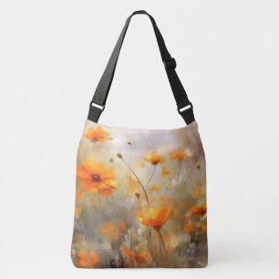 Bolso Cruzado Naranja Floral Dream Background Textura