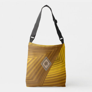 Bolso Cruzado Naranja marrón Resumen Diseño geométrico 2