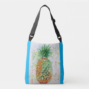 Bolso Cruzado Naranja verde azul Pineapple Fruto Crossbody Bag